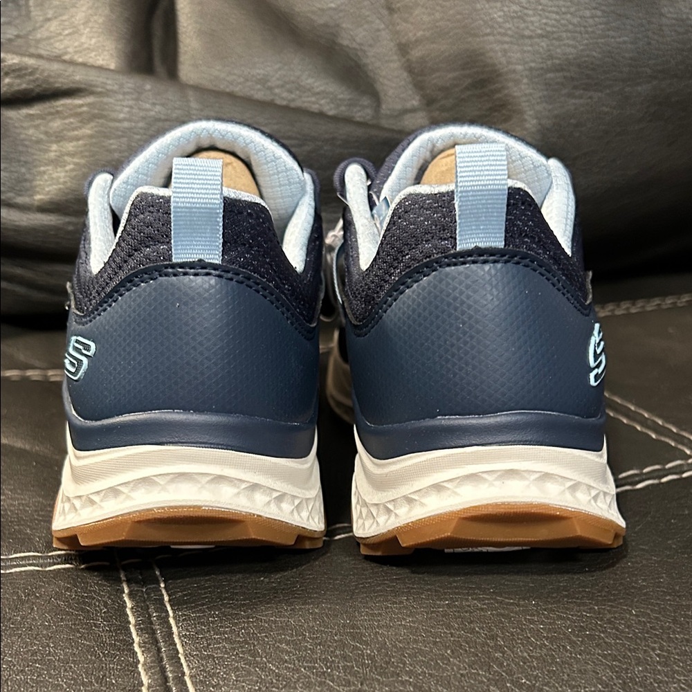 Skechers Navy and Light Blue Hiker Sneakers 8 - Picture 6 of 10